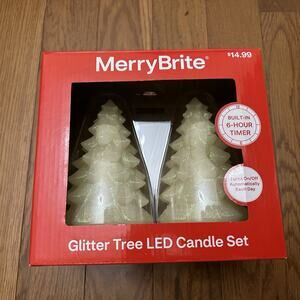 MERRY BRITE 2 PC Color Changing‎ LED Christmas Tree Candles With Daily Timer